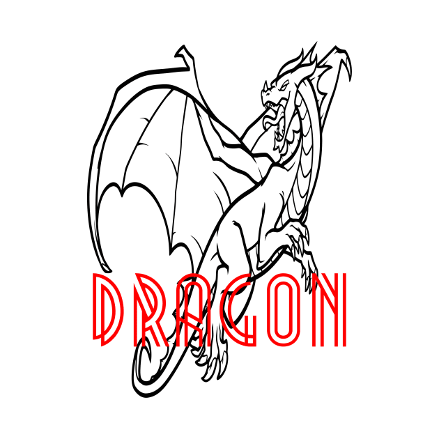 Comic Cartoon Dragon Design by LuckDragonGifts