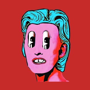 Horrible Retro Pop Art 2 | Alternate Universe Surreal LSD Design | Pink Face T-Shirt