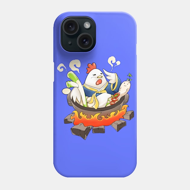 Chickenzilla  Chillin in Jacuzzi, chicken soup. Fat Chicken Phone Case by A -not so store- Store