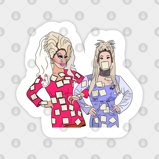 Trixie and Katya Pop Art Magnet by SturgesC