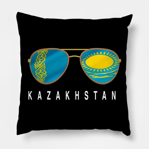 Kazakhstan Sunglasses, Kazakhstan Flag, Kazakhstan gift ,  Kazakhstani , Pillow by JayD World