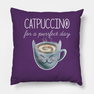 catpuccino for a purrfect day 2.0 by Blacklinesw9 Pillow