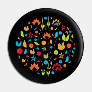 Floral Modern Cute Pattern Pin