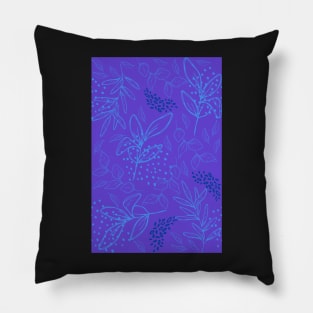 Light Blue leaves pattern Pillow