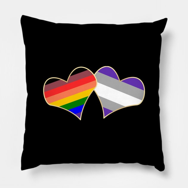 Split Attraction Pillow by traditionation