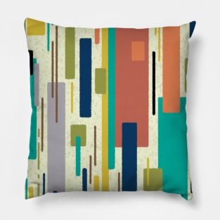 Color Blocks Mid Century Modern Minimalist design Pillow