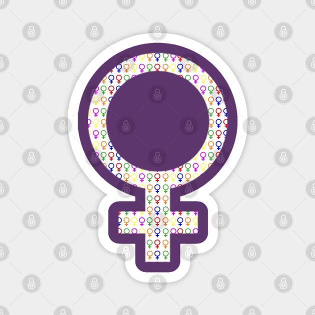 Female Symbol Feminist Magnet by Scar