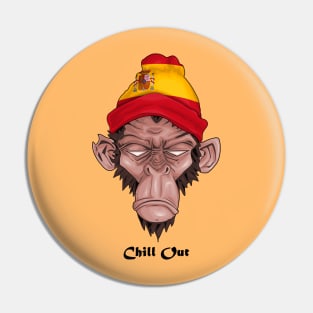 Chill Out ( Drawing For A Monkey With A Spanish Flag ) ( Español ) Pin