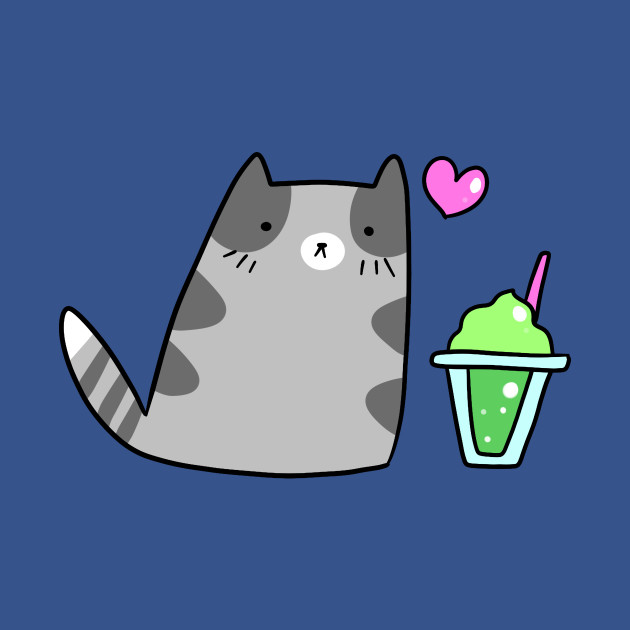 Disover Cat and Frozen Smoothie - Cat - T-Shirt