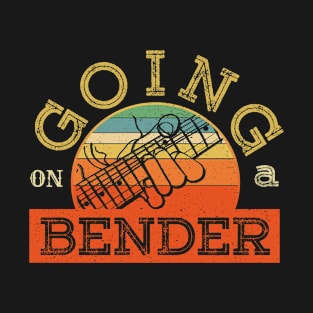 Going On A Bender - Vintage Blues Rock Heavy Guitar Player T-Shirt