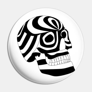 death skull in stripes ecopop Pin