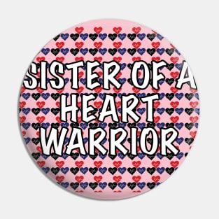 Sister of a Heart Warrior Pin
