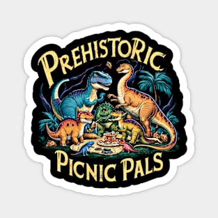 Prehistoric Picnic Pals - Dinosaur Gathering Design Magnet