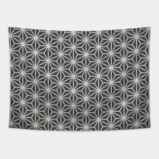 Japanese Asanoha Abstract Beige Pattern Tapestry