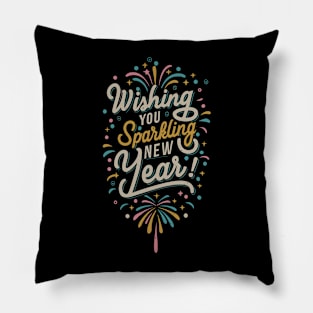 "Wishing You Sparkling New Year" Pillow