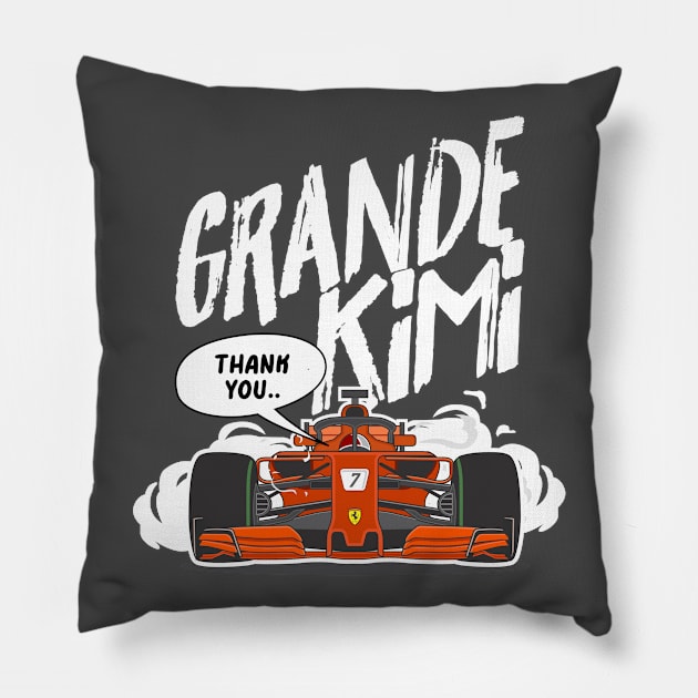 Kimi Raikkonen Grande Kimi Pillow by jaybeetee