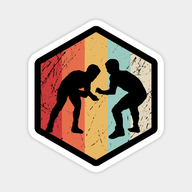 Wrestling Retro Distressed Magnet by anupasi