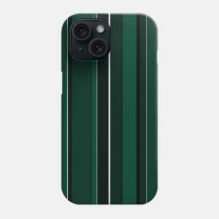 Dark green stripes vertical Phone Case