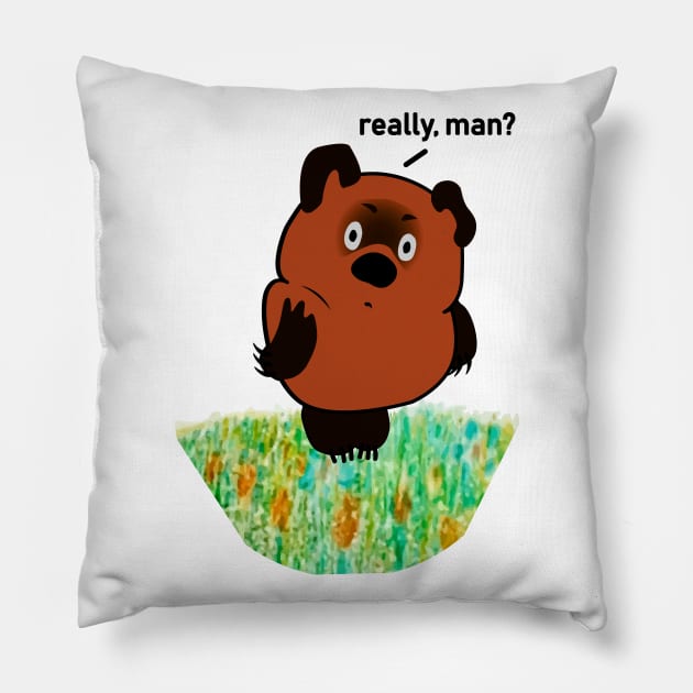 Winnie the Pooh from the USSR Pillow by MushroomEye