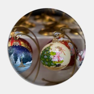 Handpainted Christmas Ornaments Pin