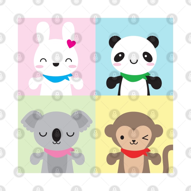 Super Cute Kawaii Animal Mascots by marcelinesmith