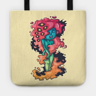 Cute and sweet magic Dryad with fire hair Tote