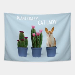 Plant Crazy Cat Lady Tapestry