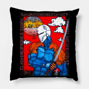 Gray Fox Pillow