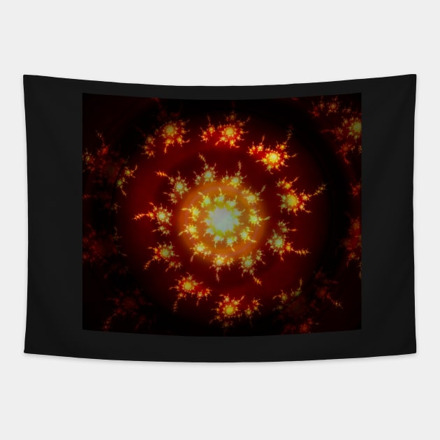 Flame Spiral - an abstraction Tapestry by SolarCross