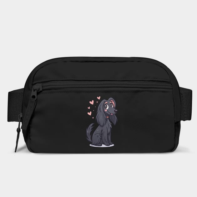 Cute Black Afghan Hound with Silky Long Hair by IamActiveDog