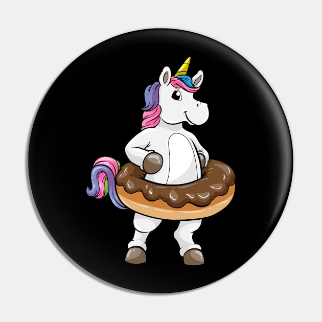 Unicorn with chocolate donat Pin by Markus Schnabel