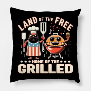 Land of the Free, Home of the Grilled - Memorial Day Pillow