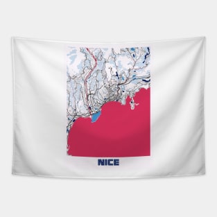 Nice - France MilkTea City Map Tapestry