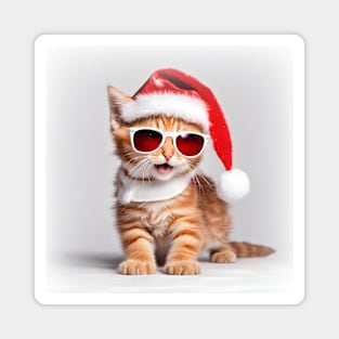 Cool christmas kitten Magnet