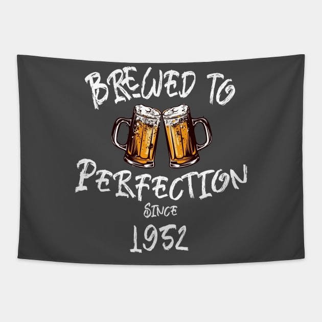 Brewed to Perfection, Personalized Birth Year T-shirt, Birthday Custom Shirt, Birthday Gift, Tee Tapestry by Alpha Omega Expression