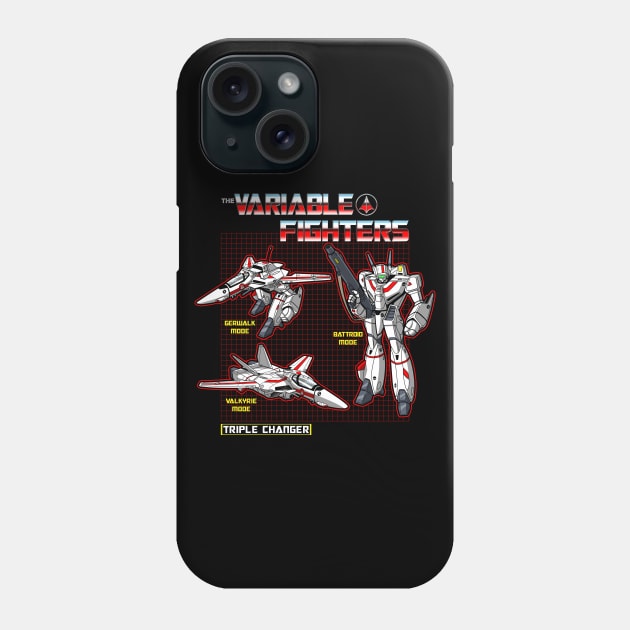 Retro 80's Anime G1 Cartoon Japanese Mecha Retro Robot Mashup Phone Case by BoggsNicolas