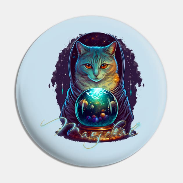 Magickal Space Cat Pin by The Sherwood Forester