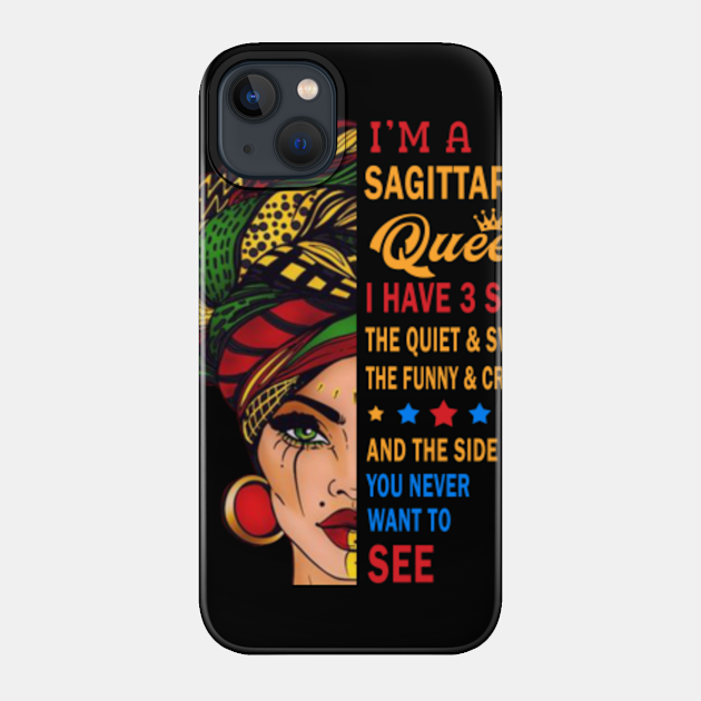 Sagittarius Queens Born in November 22 - December 21 Birthday - Black Zodiac Girls Birthday Black Women - Phone Case