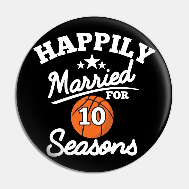 Happily married for 10 seasons, couple matching wedding anniversary gift Pin by RusticVintager