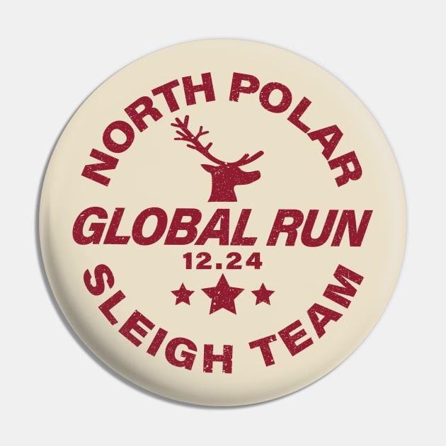 North Polar Sleigh Team Pin by DesignCat