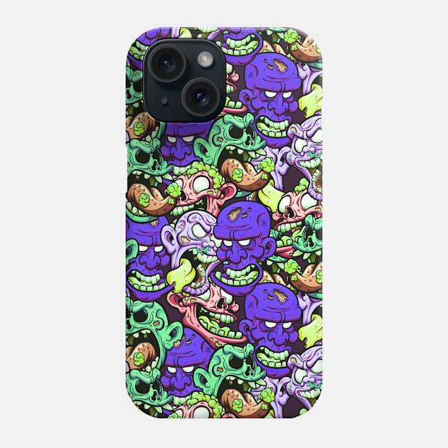 Zombies Purple Phone Case by colors