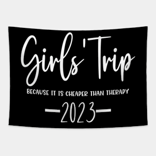 Funny Girls Trip 2023 Matching Shirts Tapestry