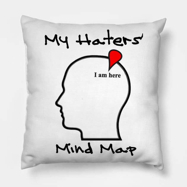 My Haters' Mind Map Pillow by Stealth Grind