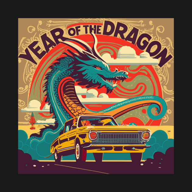 Year of the Dragon classic car by Kingrocker Clothing