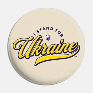 I Stand with Ukraine, quote, ukraine trident Pin