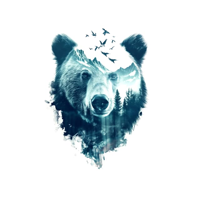 Bear Double Exposure by Durro