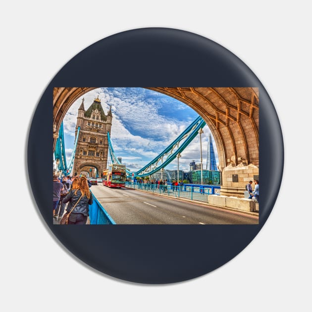 Tower Bridge And The London Shard Pin by tommysphotos