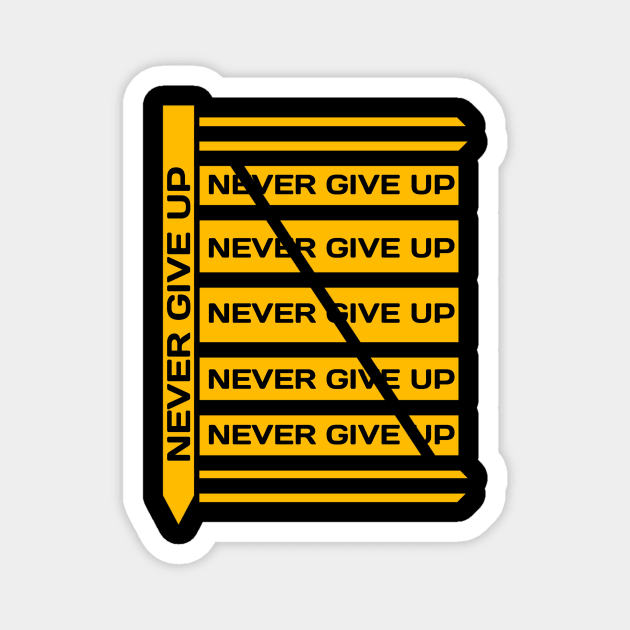 never give up Magnet by Dexter