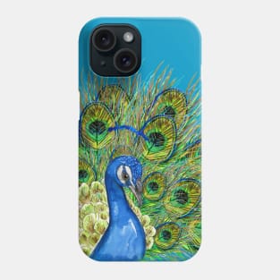 Peacock portrait Phone Case