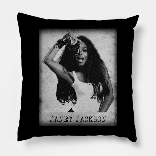 Janet Jackson // Minimalist Fanart Tribute Pillow by j.adevelyn